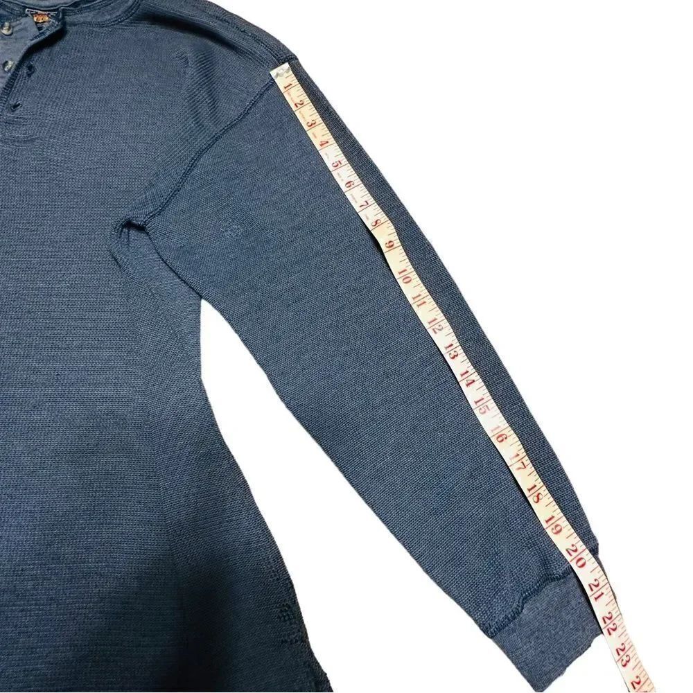 Route 66 Distressed Blue Henley - Picture 9 of 9
